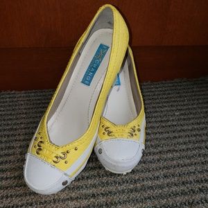 Yellow Sneaker Heels Lolita Shoes sz 5.5